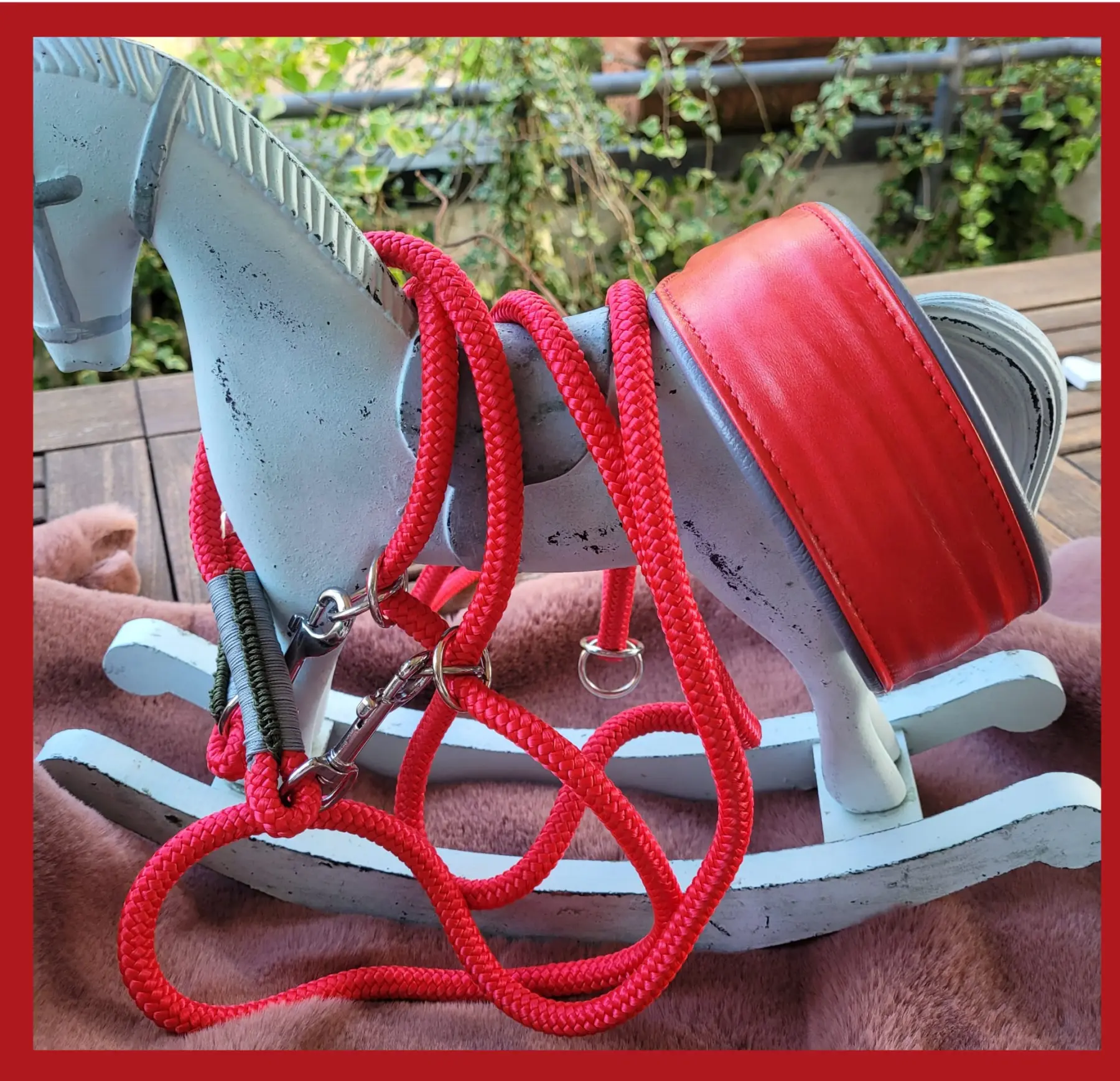 Leder halsbänd zugstopp